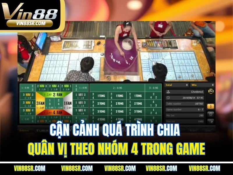 Cận cảnh quá trình chia quân vị theo nhóm 4 trong game
